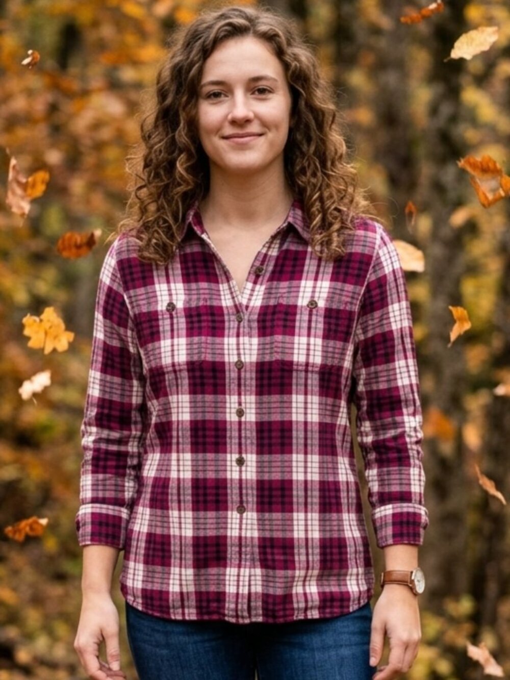 Duluth Trading Co. 100% Cotton Plaid Flannel Button Down Shirt XS